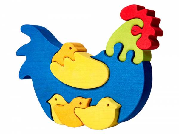 Puzzle Tierfamilie Huhn