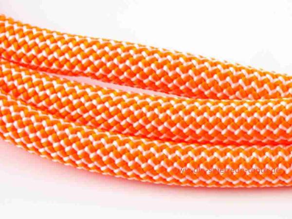 Hochwertiges Springseil mit Holzgriffen, Seil geflochten, orange, Seillänge ohne Griffe 208 cm
