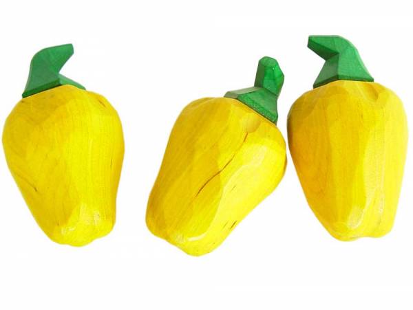 Paprika gelb handgeschitzt, Gemüse